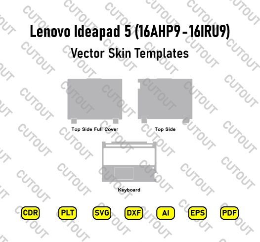 Lenovo Ideapad 5 2-in-1 16AHP9-16IRU9 Vector Skin Cut Files