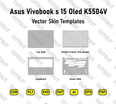 Asus Vivobook s 15 Oled k5504V Vector Skin Cut Files