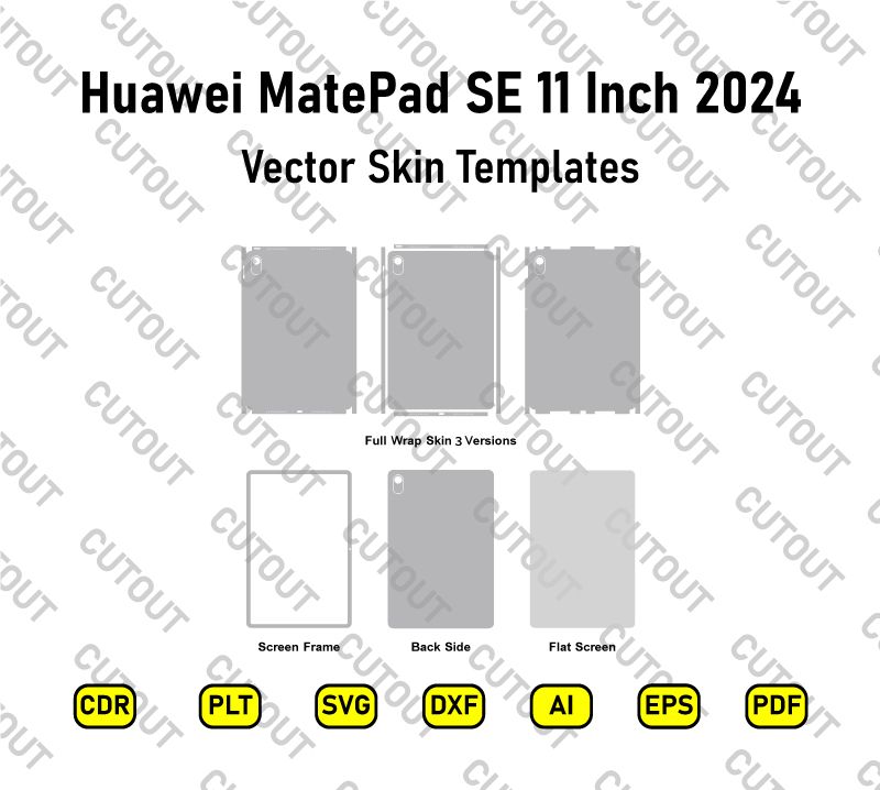 Huawei MatePad SE 11 Inch 2024 Vector Skin Cut Files