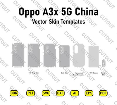 ​Archivos de corte de la carcasa vectorial Oppo A3x 5G CHINA