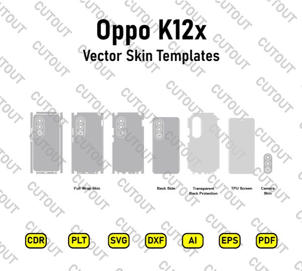 Oppo K12x Vector Skin Cut Files