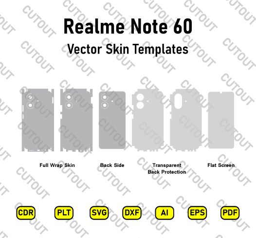 Realme Note 60 Vector Skin Cut Files