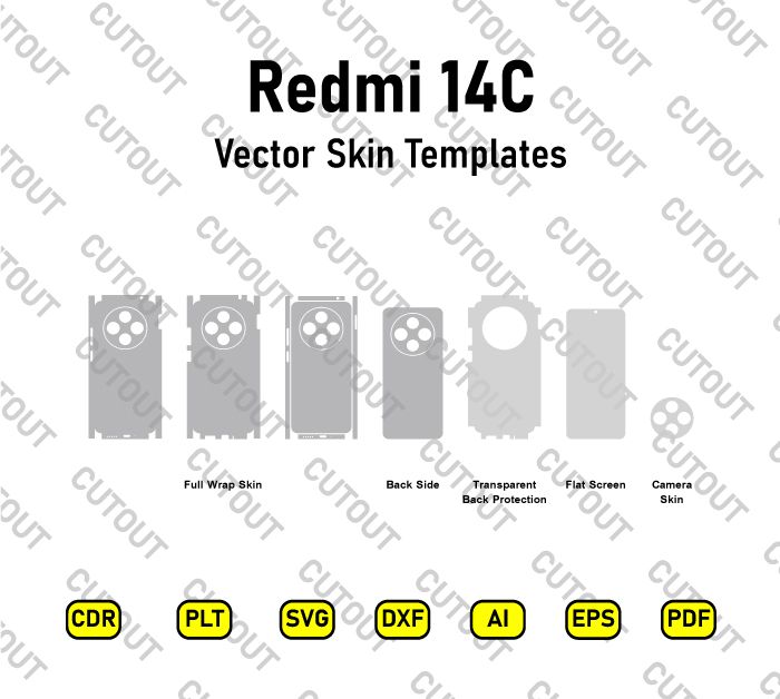 Redmi 14C Vector Skin Cut Files