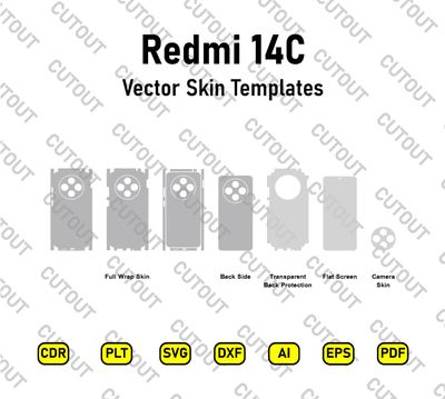 Redmi 14C Vector Skin Cut Files