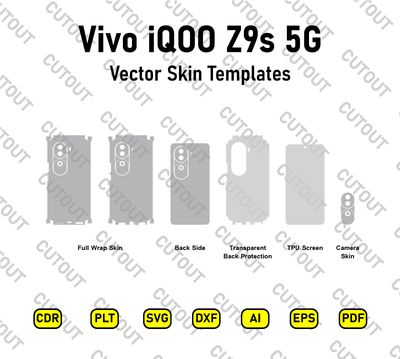 Vivo iQOO Z9s 5G Vector Skin Cut Files