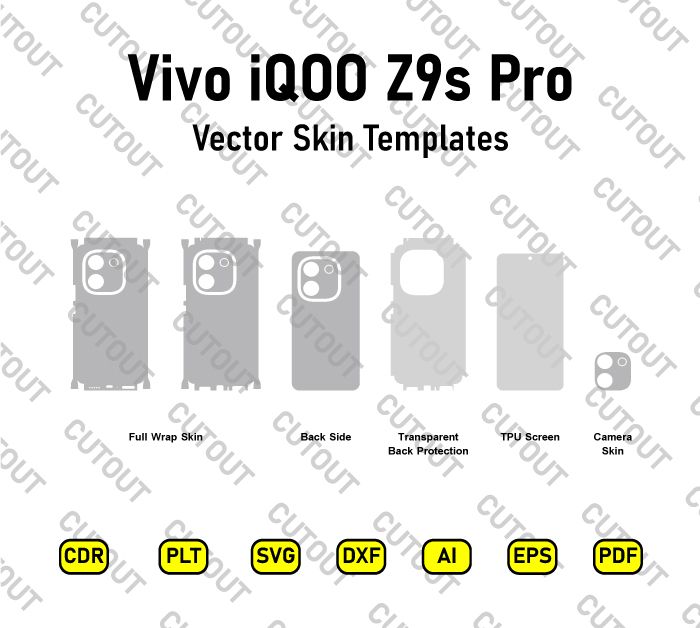 ​Vivo iQOO Z9s Pro Vector Skin-Schnittdateien