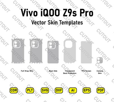 Vivo iQOO Z9s Pro Vector Skin Cut Files