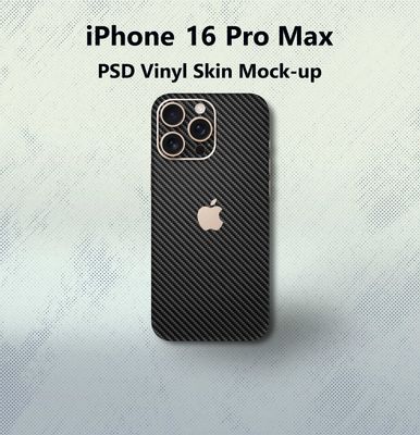 ​Maqueta de vinilo PSD para iPhone 16 Pro Max
