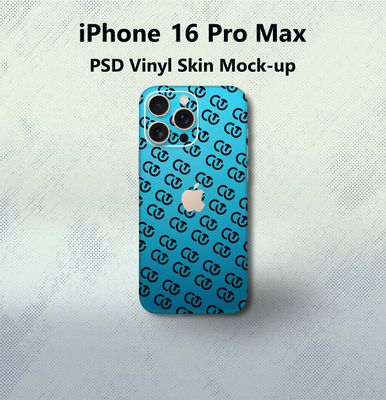 ​iPhone 16 Pro Max PSD Vinyl Skin Mock-up