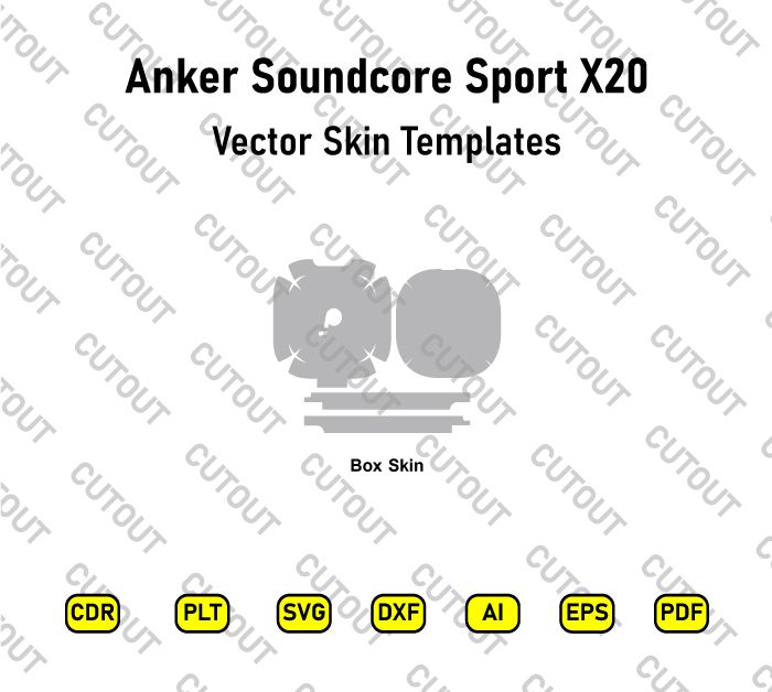 Anker Soundcore Sport X20 Vector Skin Cut Files