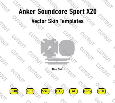 Anker Soundcore Sport X20 Vector Skin Cut Files