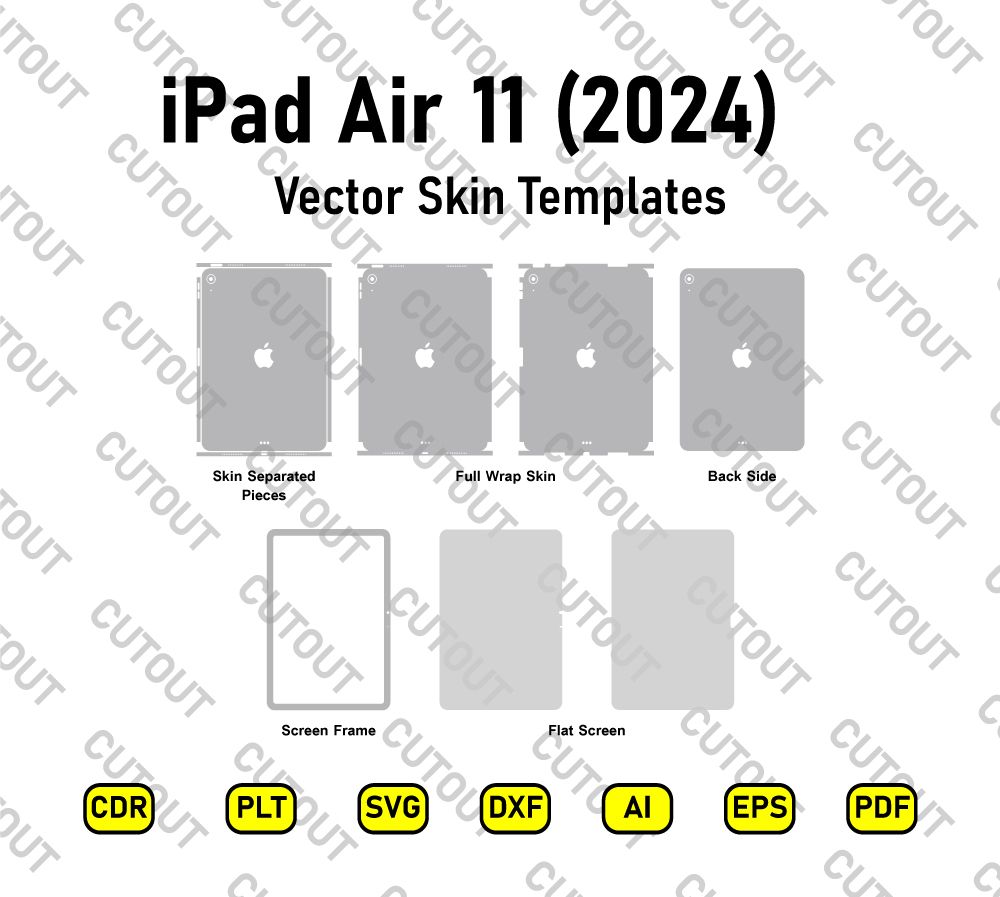 iPad Air 11 M2 (2024) Vector Skin Cut Files