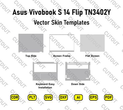 ​Archivos de corte vectorial para Asus Vivobook S 14 Flip TN3402Y
