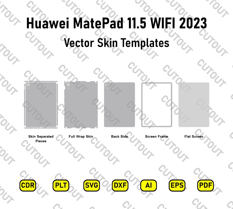 Huawei MatePad 11.5 WIFI 2023 Vector Skin Cut Files