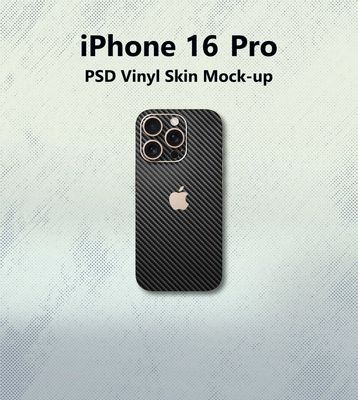​Maqueta de vinilo PSD para iPhone 16 Pro​