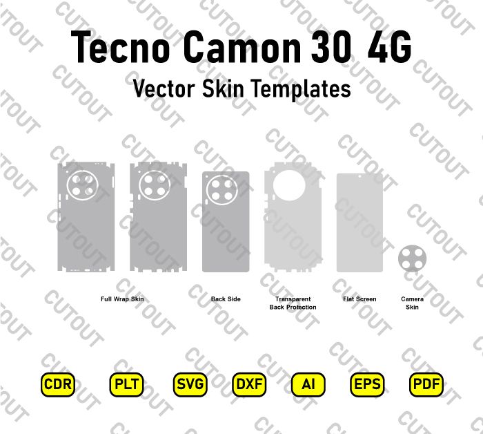 Tecno Camon 30 4G Vector Skin Cut Files