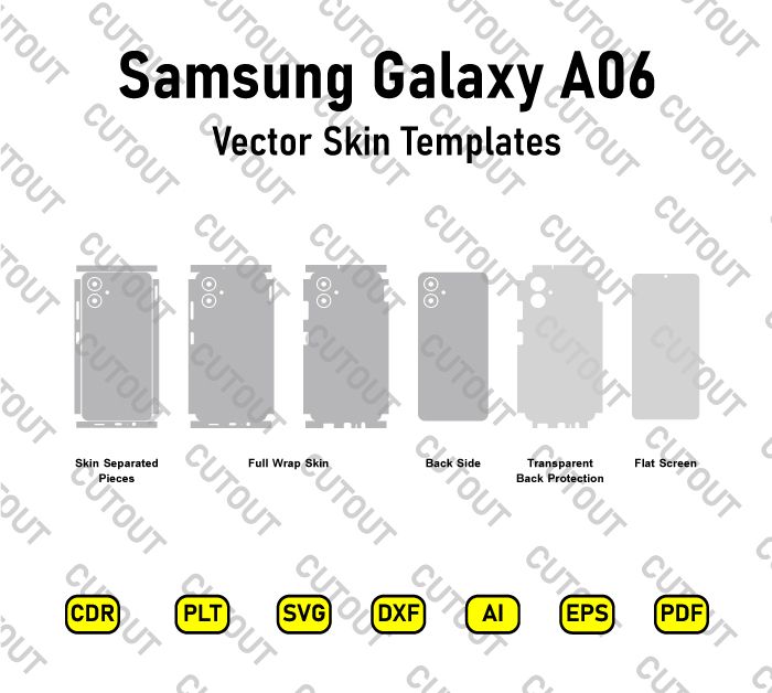 Samsung Galaxy A06 Vector Skin Cut Files