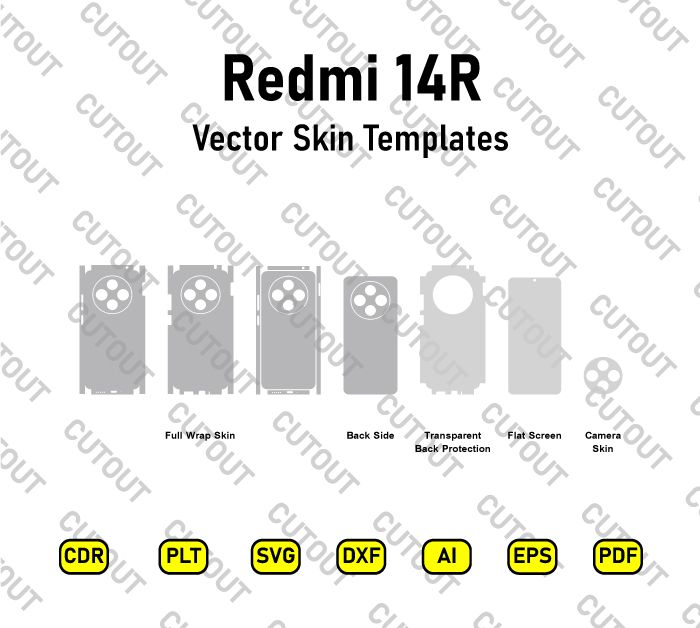 Redmi 14R Vector Skin Cut Files