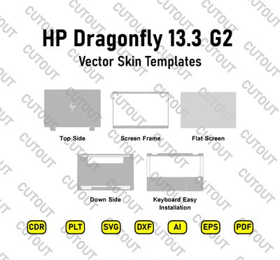 HP Dragonfly G2 13.3 Vector Skin Cut Files