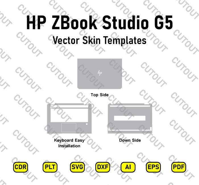 HP ZBook Studio G5 Vector Skin Cut Files