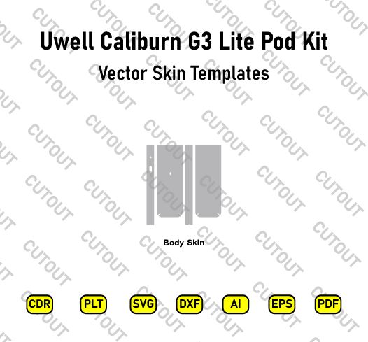 Uwell Caliburn G3 Lite Pod Kit Vector Skin Cut Files