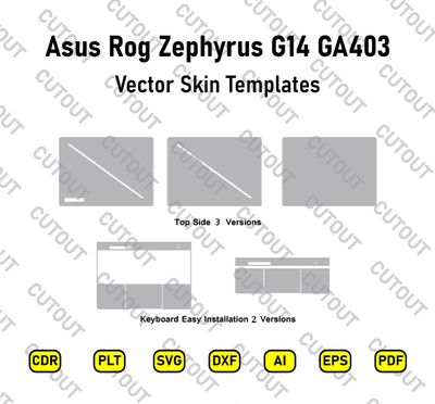 Asus Rog Zephyrus G14 GA403 Vector Skin Cut Files