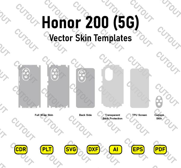 Honor 200 5G Vector Skin Cut Files