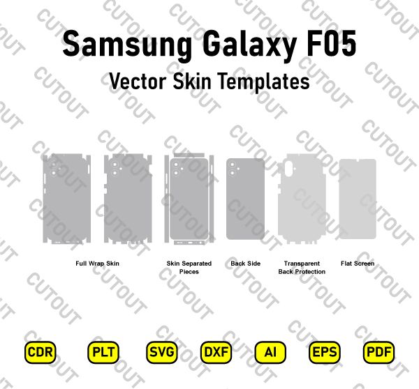 Samsung Galaxy F05 Vector Skin Cut Files