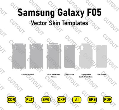 Samsung Galaxy F05 Vector Skin Cut Files