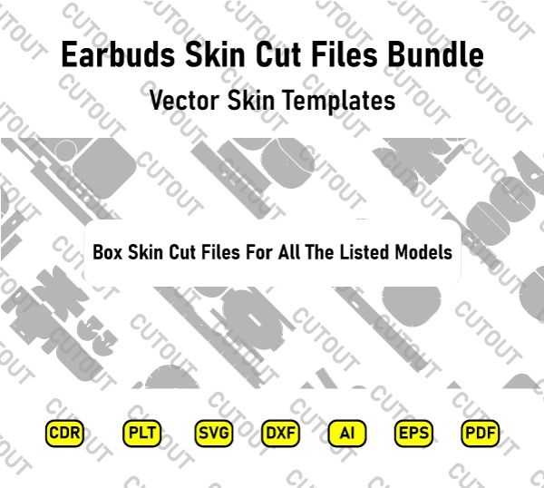 Earbuds Vector Skin Cut Files Bundle