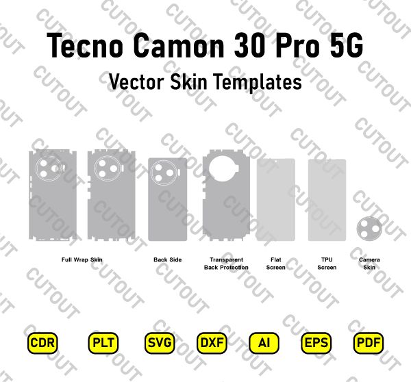 Tecno Camon 30 Pro 5G Vector Skin Cut Files