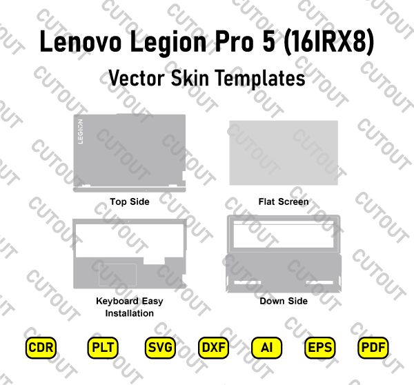 ​Archivos de corte de skin vectorial para Lenovo Legion Pro 5 16IRX8