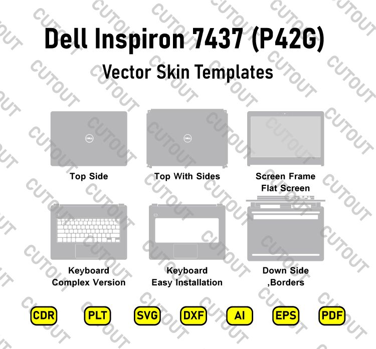 Dell Inspiron 7437 (P42G) Vector Skin Cut Files