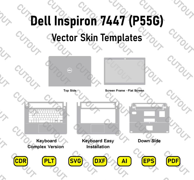 Dell Inspiron 7447 (P55G) Vector Skin Cut Files