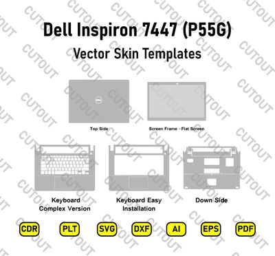 ​Archivos de corte vectorial para Dell Inspiron 7447 (P55G)
