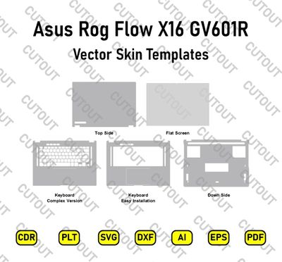 Asus Rog Flow X16 GV601R Vector Skin Cut Files