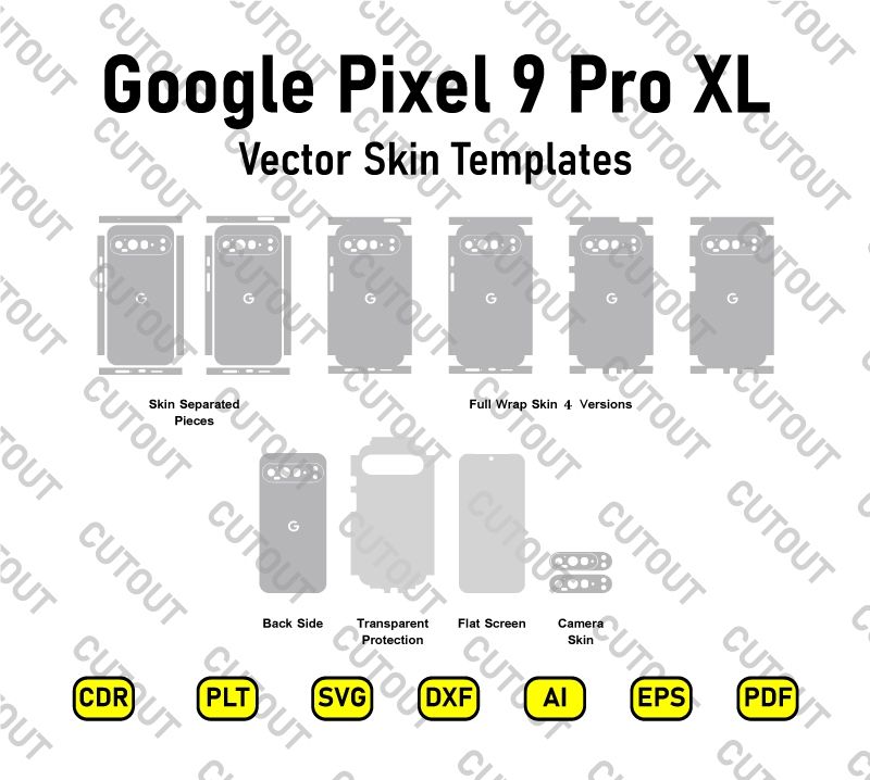 Google Pixel 9 Pro XL Vector Skin Cut Files