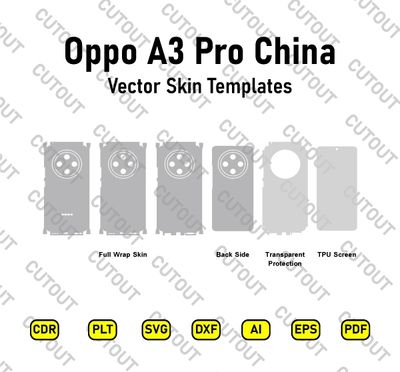 ​Archivos de corte de piel vectorial Oppo A3 Pro