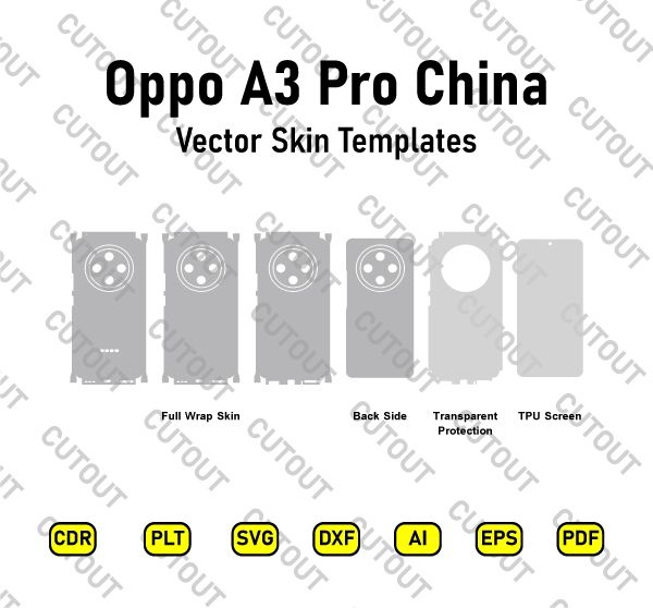 Oppo A3 Pro Vector Skin Cut Files