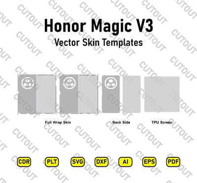 Honor Magic V3 Vector Skin Cut Files