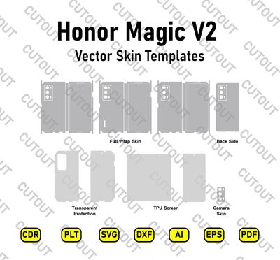 Honor Magic V2 Vector Skin Cut Files