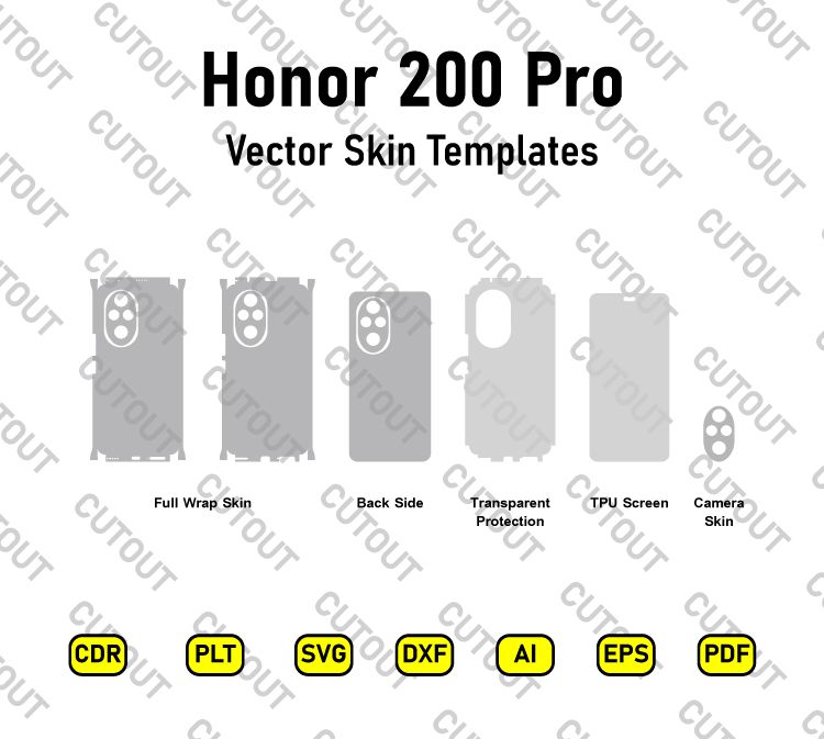 Honor 200 Pro Vector Skin Cut Files