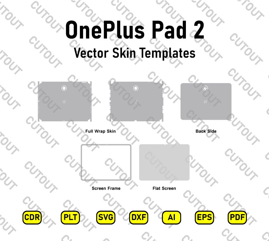 OnePlus Pad 2 Vector Skin Cut Files
