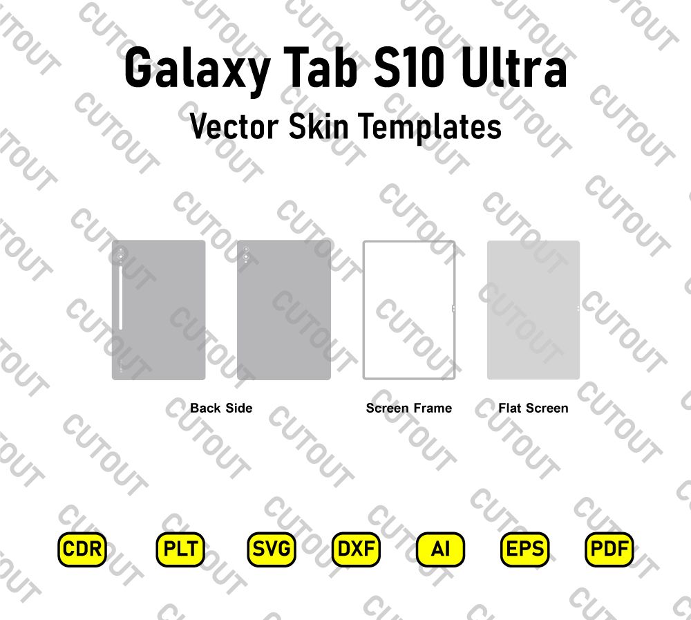 Samsung Galaxy Tab S10 Ultra Vector Skin Cut Files