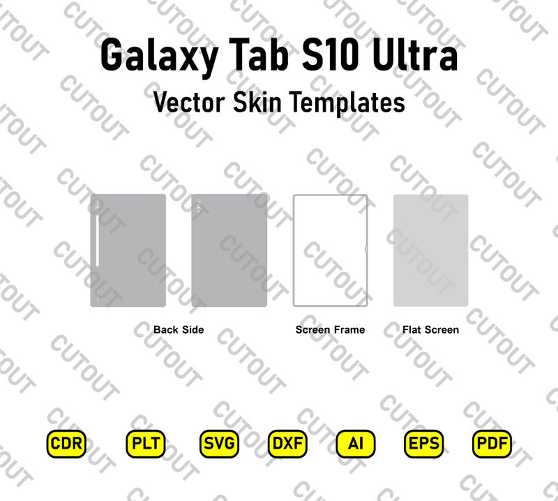 Samsung Galaxy Tab S10 Ultra Vector Skin Cut Files