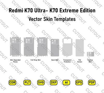 Xiaomi Redmi K70 Ultra- Redmi K70 Extreme Edition Vector Skin Cut Files