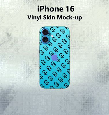 Vinyl Skin Mock-up For iPhone 16