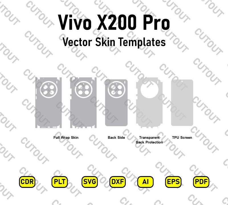 Vivo X200 Pro Vector Skin Cut Files