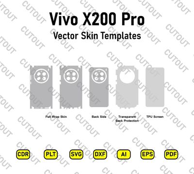 Vivo X200 Pro Vector Skin Cut Files
