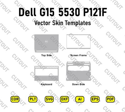Dell G15 5530 P121F Vector Skin Cut Files
